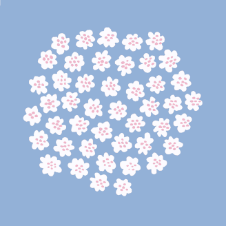 Lautasliina Marimekko 33 cm Puketti vaaleansininen