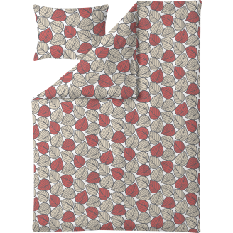 Pussilakanasetti Finlayson 150 x 210 cm Lehmus beige/punainen