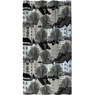 Verho Vallila 140 x 250 cm Kattojen yllä beige/sininen
