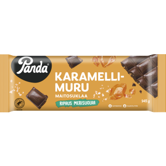 Maitosuklaalevy Panda 145 g karamellimuru-merisuola