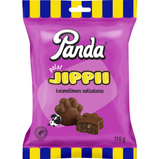 Jippii Panda 110 g Suklaatassupalat karamellimuru