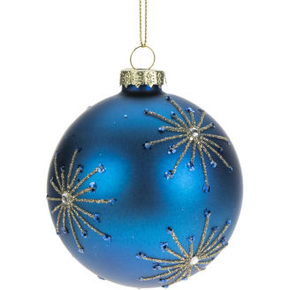 Lasipallo Weiste 8 cm kiteet sininen