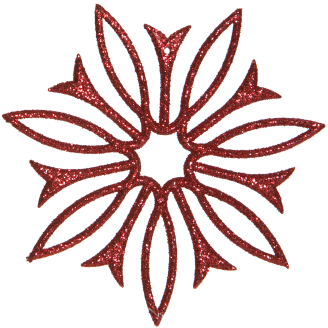 Lumikukka Weiste 3 kpl 90 mm punainen glitter