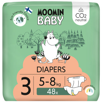 Teippivaippa 48 kpl Muumi Baby 3, 5-8 kg