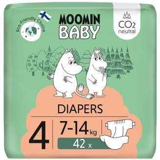 Teippivaippa 42 kpl Moomi Baby 4, 7-14 kg