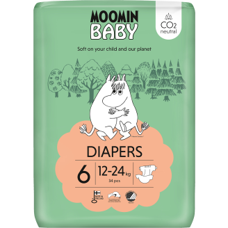 Teippivaippa 34 kpl Muumi Baby 6, 12-24 kg