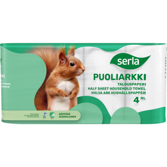 Talouspaperi Serla 4 rl Puoliarkki