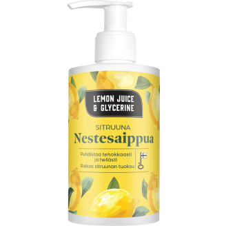 Nestesaippua Lemon Juice & Glycerine 275 ml sitruuna
