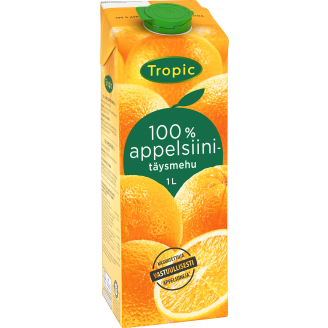 Appelsiinitäysmehu 1 l