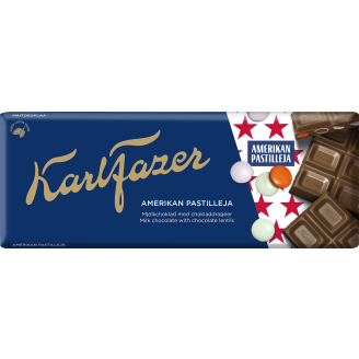Suklaalevy Fazer 180 g Amerikan pastilleja