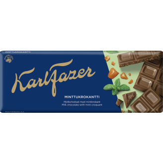 Suklaalevy Fazer 180 g minttukrokantti