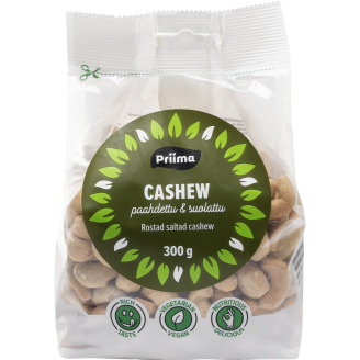 Cashewpähkinä Priima 300 g paahdettu ja suolattu