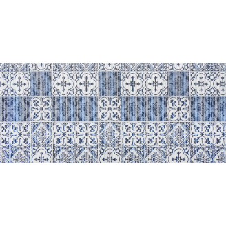 Pehmomatto Kotikulta 65 x 150 cm kaakeli sininen