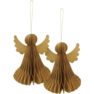 Paperienkeli Kotikulta 2 kpl 7 cm ruskea