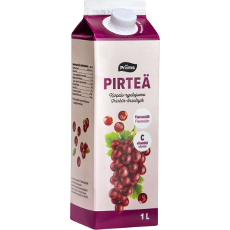 Karpalo-rypälemehujuoma Priima 1 l flavonoidit