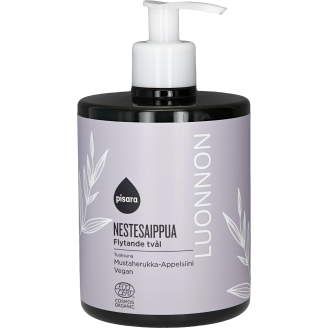 Luonnon nestesaippua Pisara 500 ml mustaherukka-appelsiini