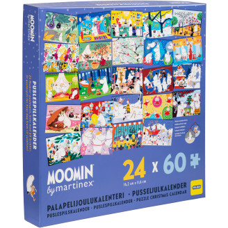 Palapelijoulukalenteri Peliko 24 x 60 palaa Muumi