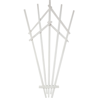 Puuviuhkasäleikkö 0,9 x 1,9 m, valkoinen