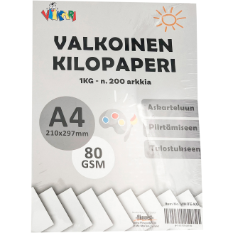 Kilopaperi A4 80 gsm valkoinen