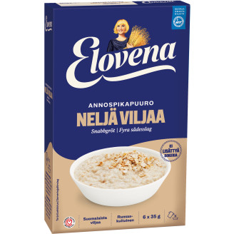Annospikapuuro Elovena 210 g Neljä viljaa
