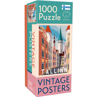 Palapeli Tactic 1000 palaa Vintage Posters Tallinn