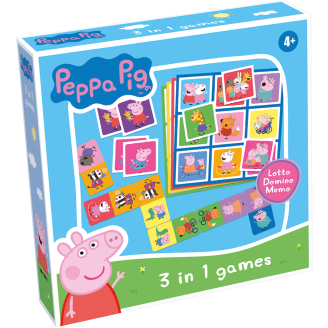 Peli Tactic Pipsa Possu 3-in-1 Memo, Lotto, Domino