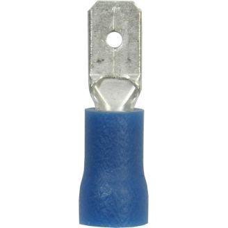 Laattapistoke 6,35 x 0,8 mm sininen, 10 kpl