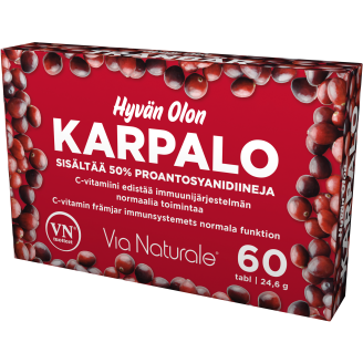 Karpalo + C Via Naturale 60 kpl Hyvän Olon