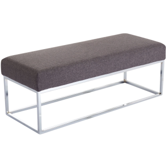 Penkki Chic Home Collection 114 x 44 x 42 cm, kangasverhoilulla, tummanharmaa