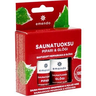 Saunatuoksu Emendo 2 x 10 ml Pipari & Glögi