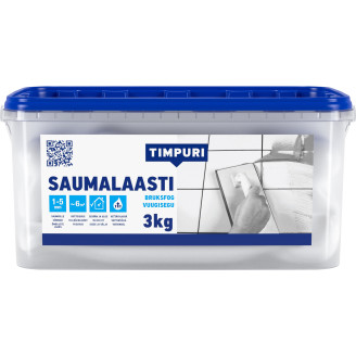 Saumalaasti 3 kg valkoinen muoviastia