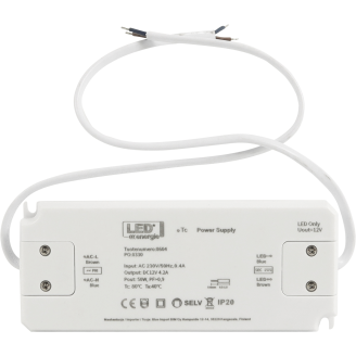 Vakiojänniteliitäntälaite Led Energie 12V 50W IP20 155 x 65 x 22 mm