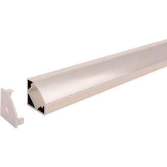 Alumiiniprofiili Led Energie 1 m kulma valkoinen