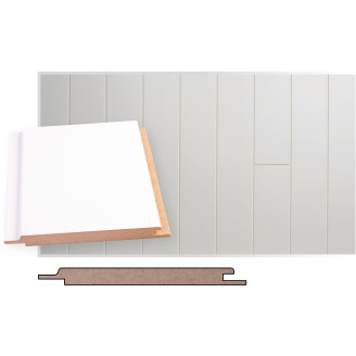 STP-5 ympäripontattu MDF 10X120X2070 Mel Valkoinen E0 5KPL