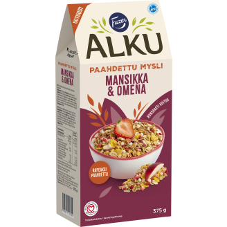 Paahdettu mysli Fazer Alku 375 g mansikka & omena