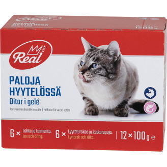 Kissanruoka Real Cat 12 x 100 g kalalajitelma