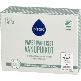 Vanupuikko Pisara 200 kpl Organic