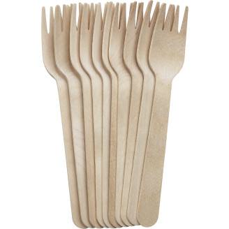 Kertakäyttöhaarukka Kotikulta 16 cm 10 kpl puinen