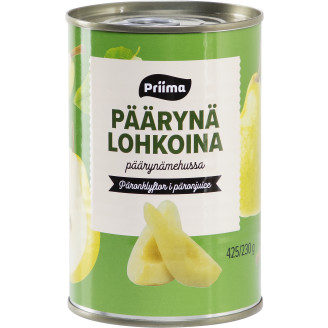 Päärynälohko Priima 425/230 g päärynämehussa