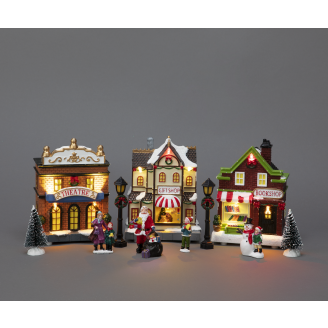 Joulukylä LED-koriste