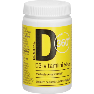 D-vitamiini Arki 360° 50 µg 150 kpl