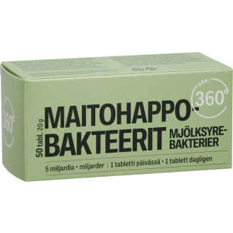 Maitohappobakteeri Arki 360° 50 kpl 400 mg