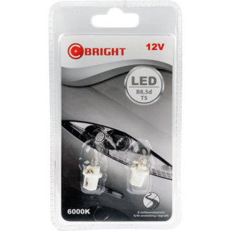 LED-polttimopari C-Bright 12V B8,5D valkoinen (1661, 1.2W)