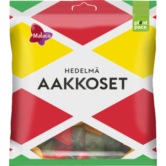 Aakkoset Malaco 340 g Hedelmä