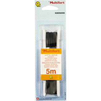 Kuminauha Artesan 5 m pyöreä musta