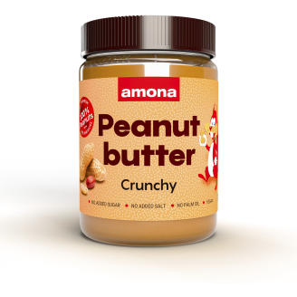 Maapähkinävoi Amona 350 g 100 % Crunchy