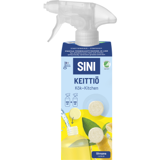 Puhdistusainetabletti Sini 2 kpl Keittiö +suihkepullo
