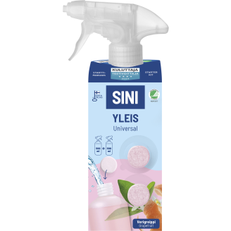 Puhdistusainetabletti Sini 2 kpl Yleis +suihkepullo