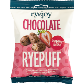 Ruispuffi Ryejoy 80 g maitosuklaa-mansikka