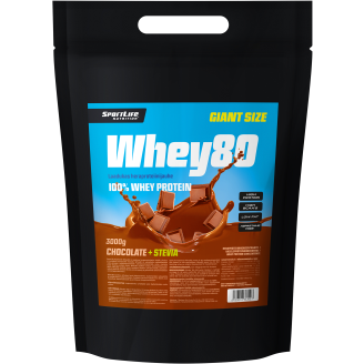 Heraproteiinijauhe SportLife 3 kg Whey80 suklaa-stevia